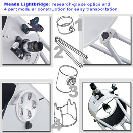 Meade 12" Lightbridge Dobsonian telescope